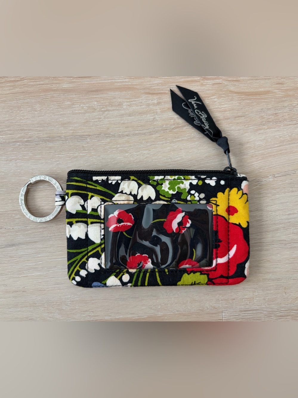 Vera Bradley Zip ID Case in RETIRED Poppy Fields